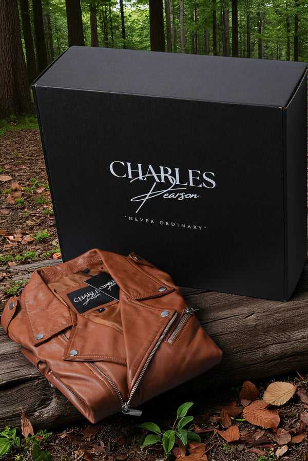 Brown Leather Jacket for women for summer season with box packing 