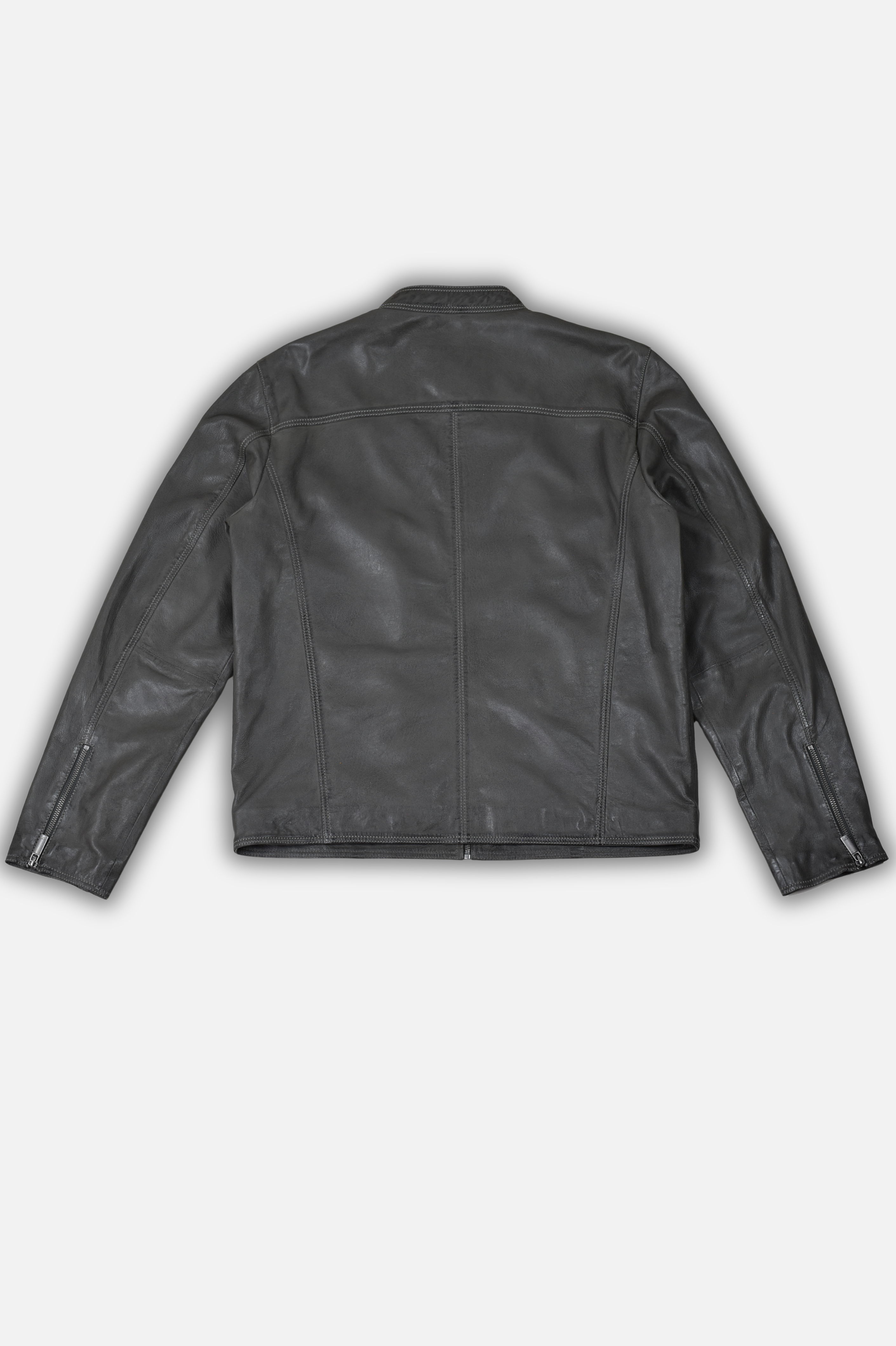 Gray Leather Jacket men for summer