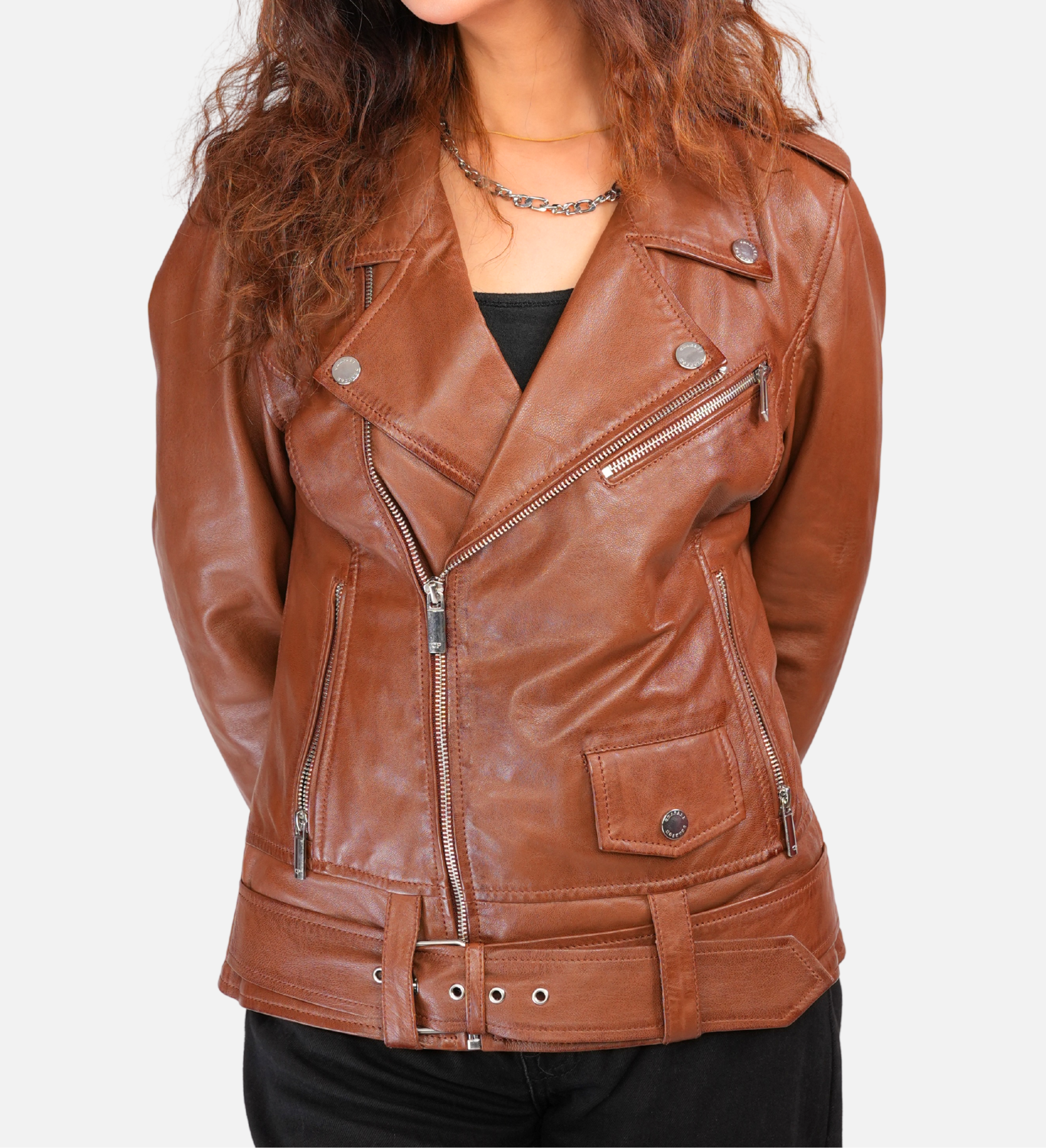 biker leather jacket women