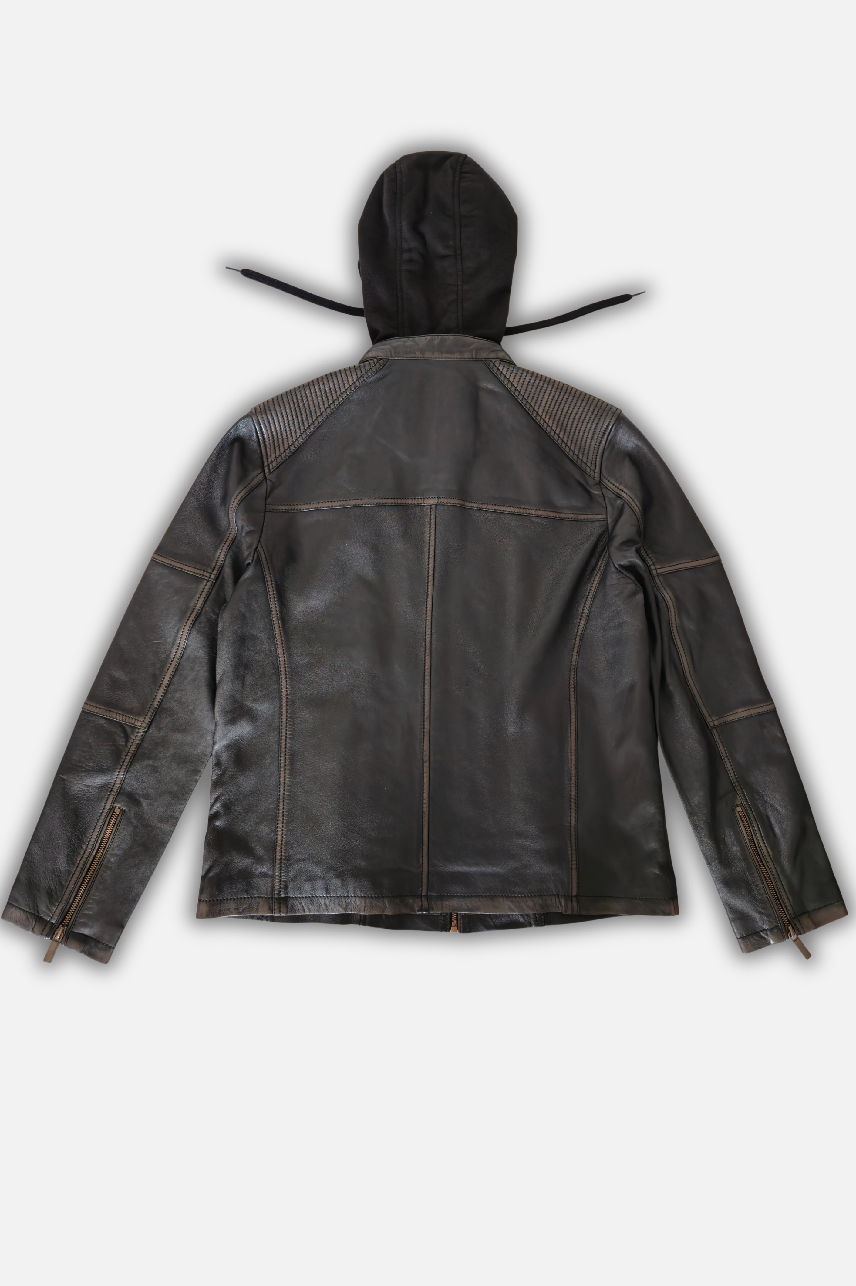 black leather vintage jacket for men