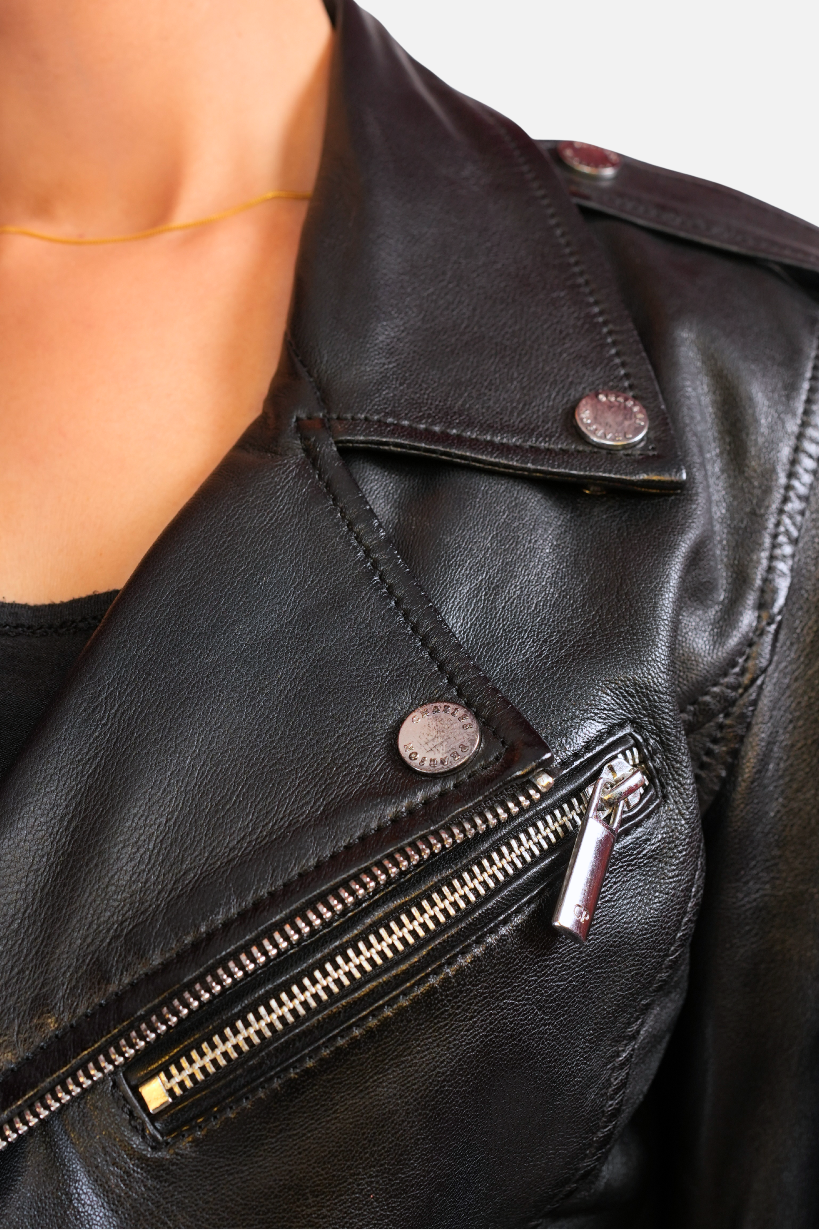 black motorcycle jacket women