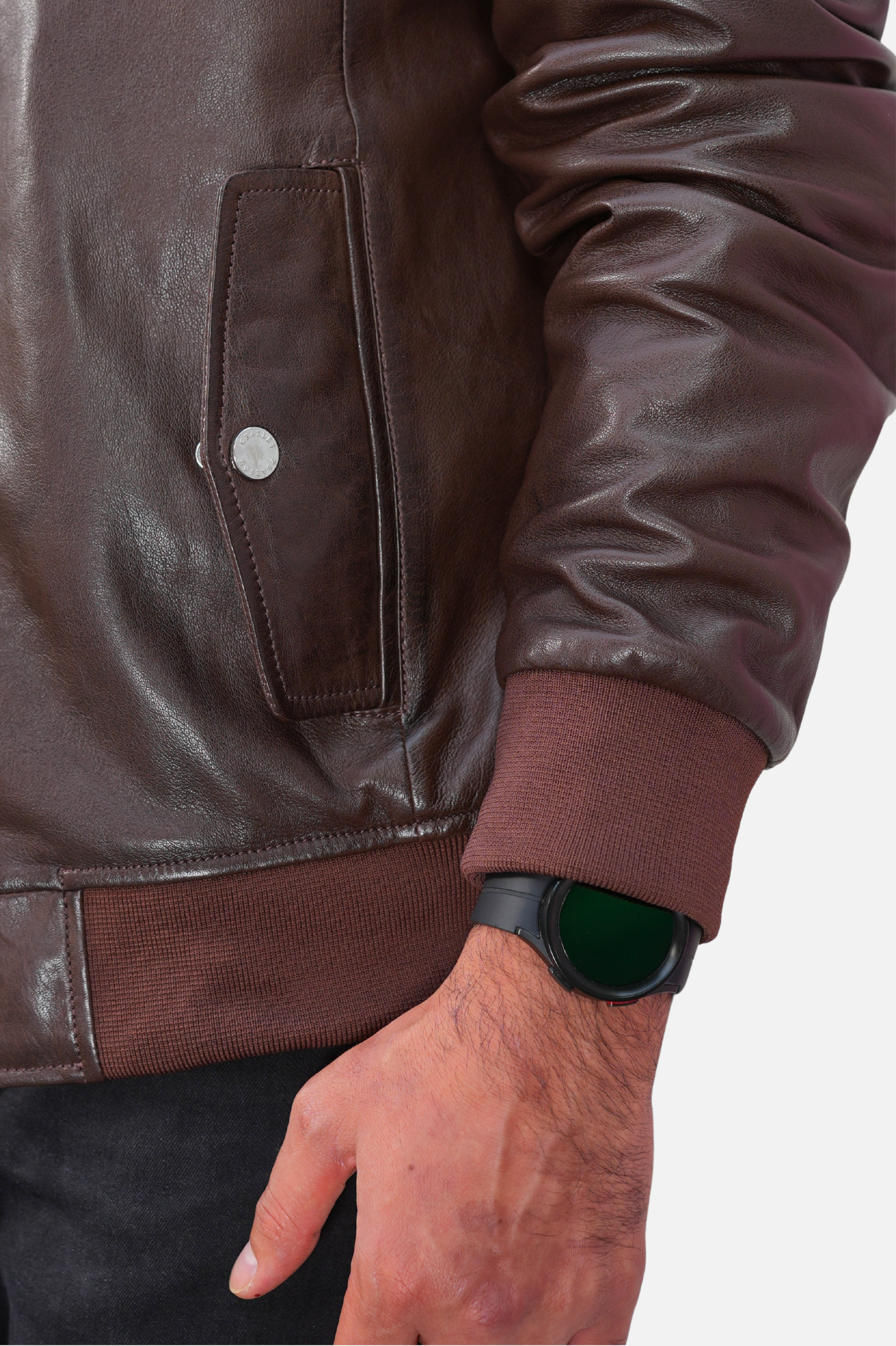 bomber jacket men's brown
