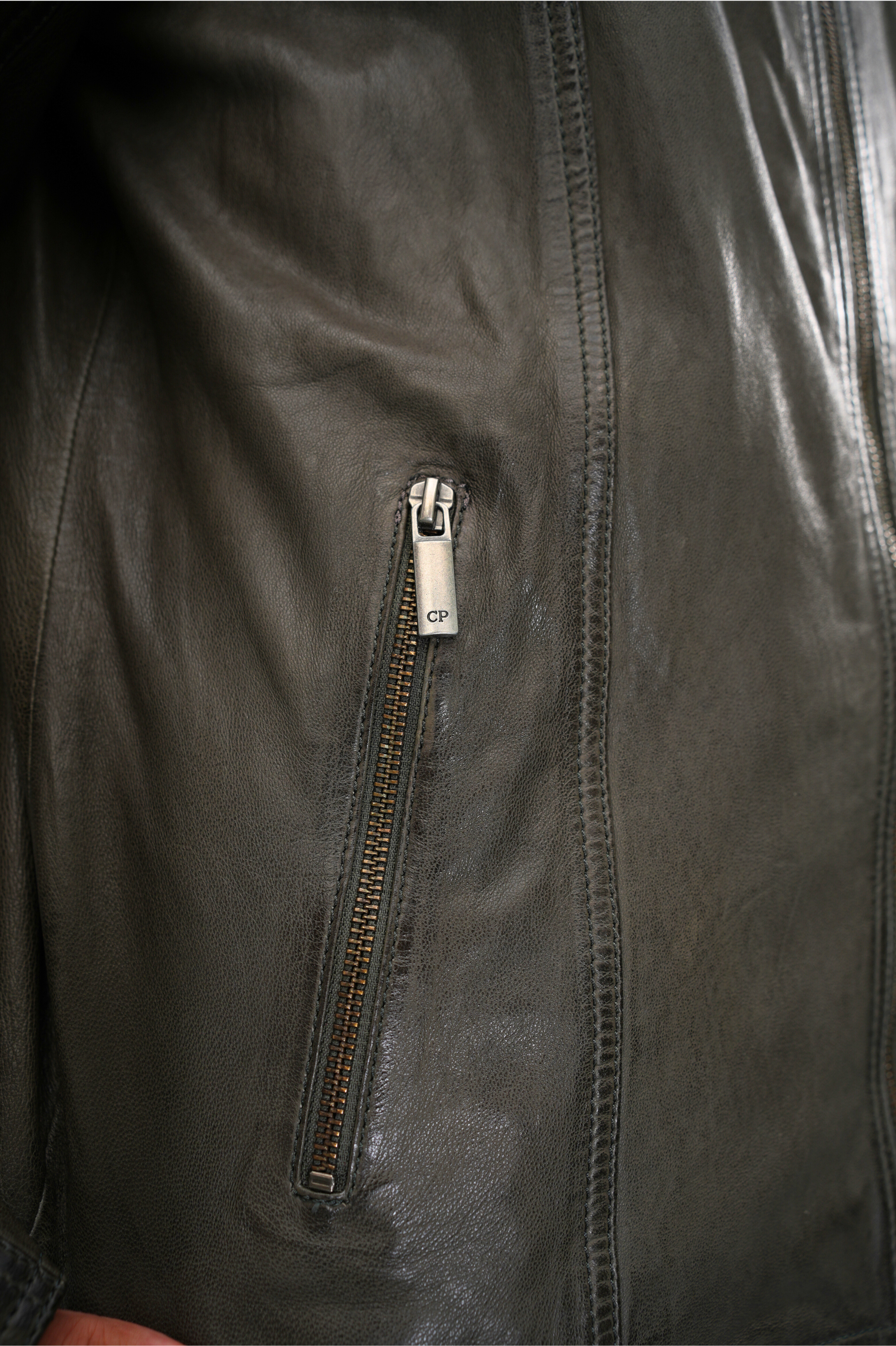 gray genuine leather jacket mens 