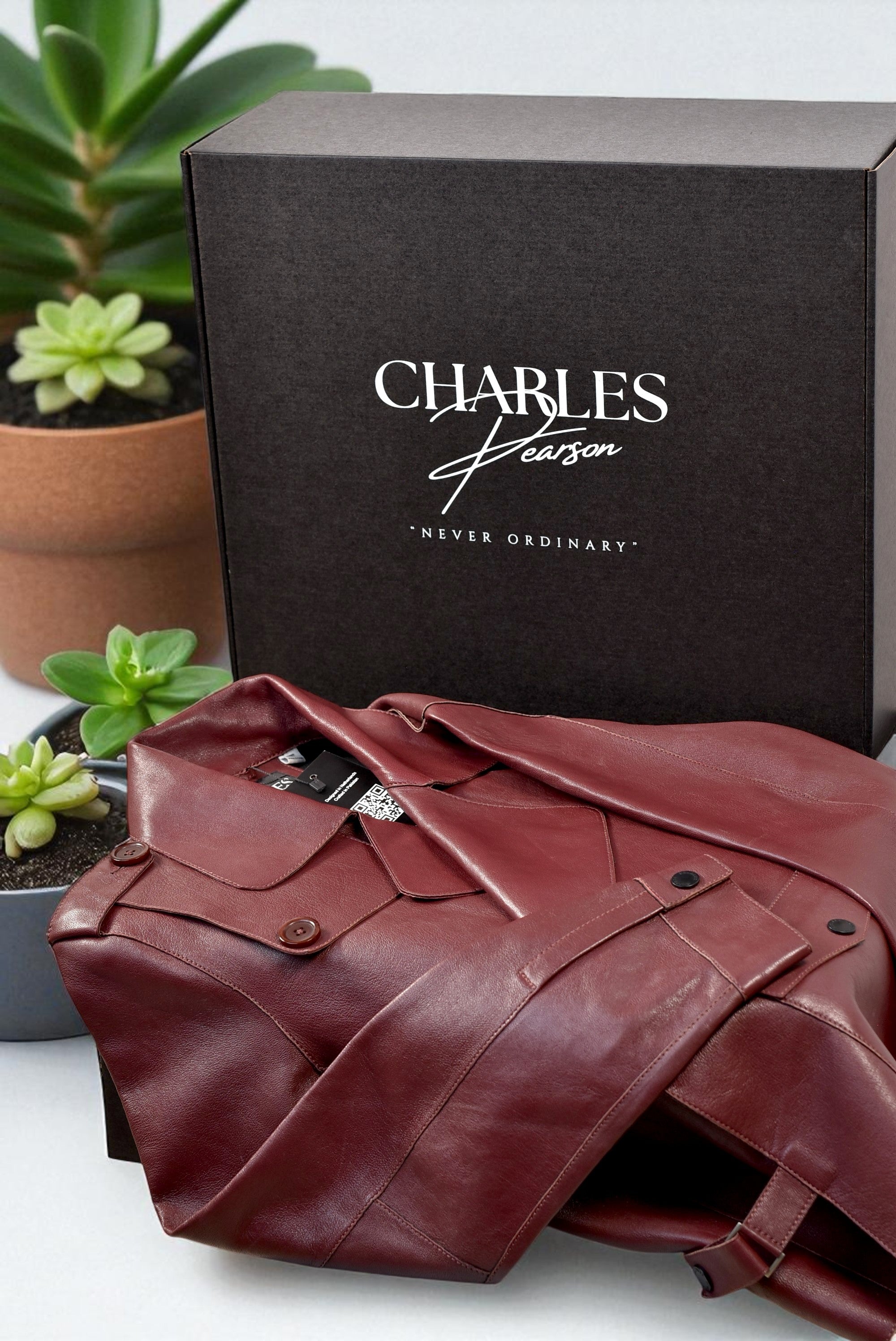 leather jacket vintage burgundy