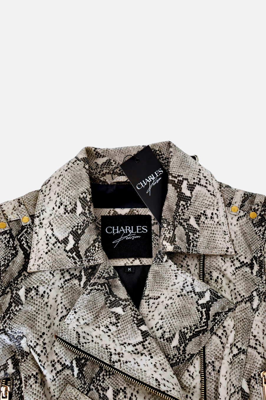 leather snake jacket for women