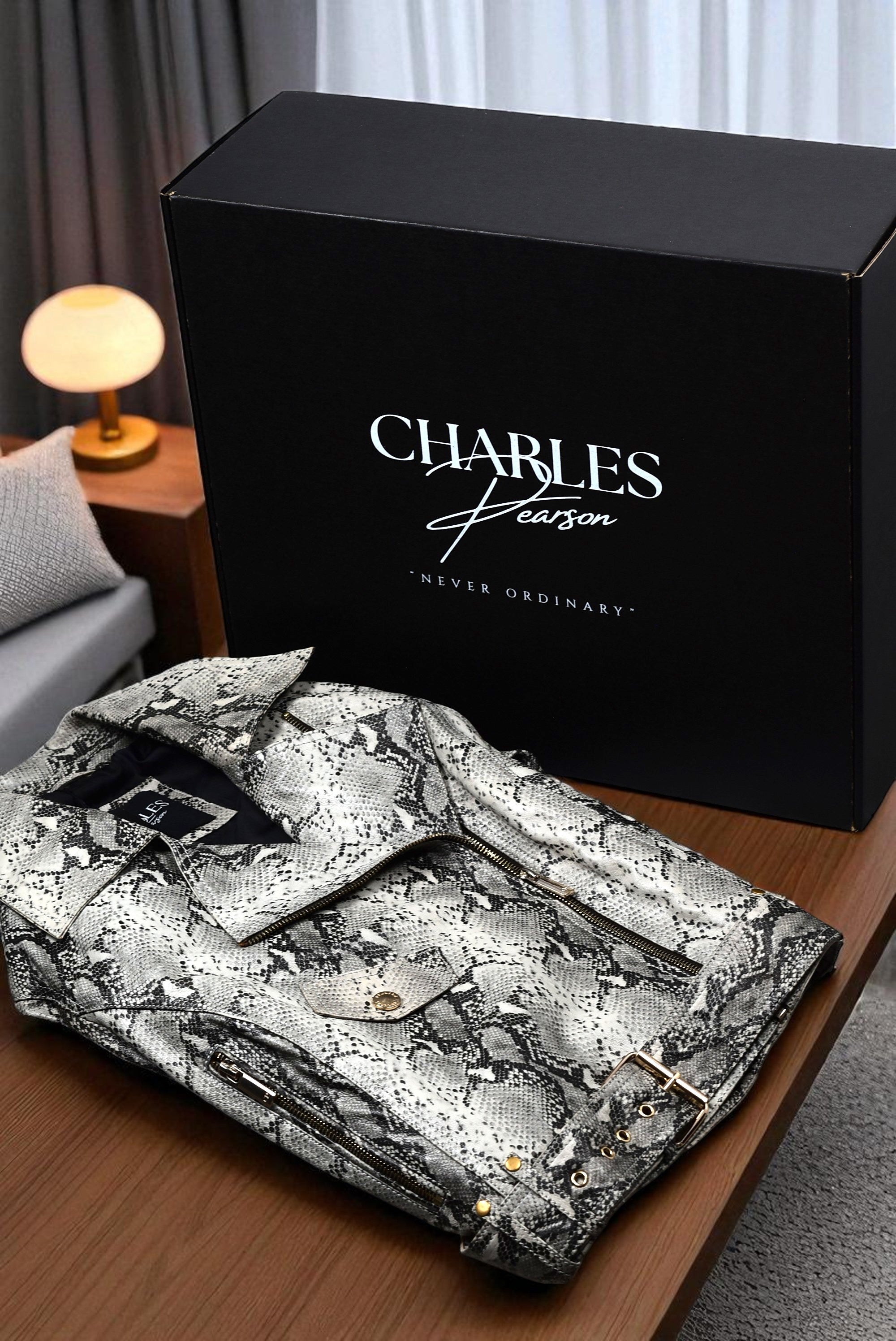 leather snakeskin jacket
