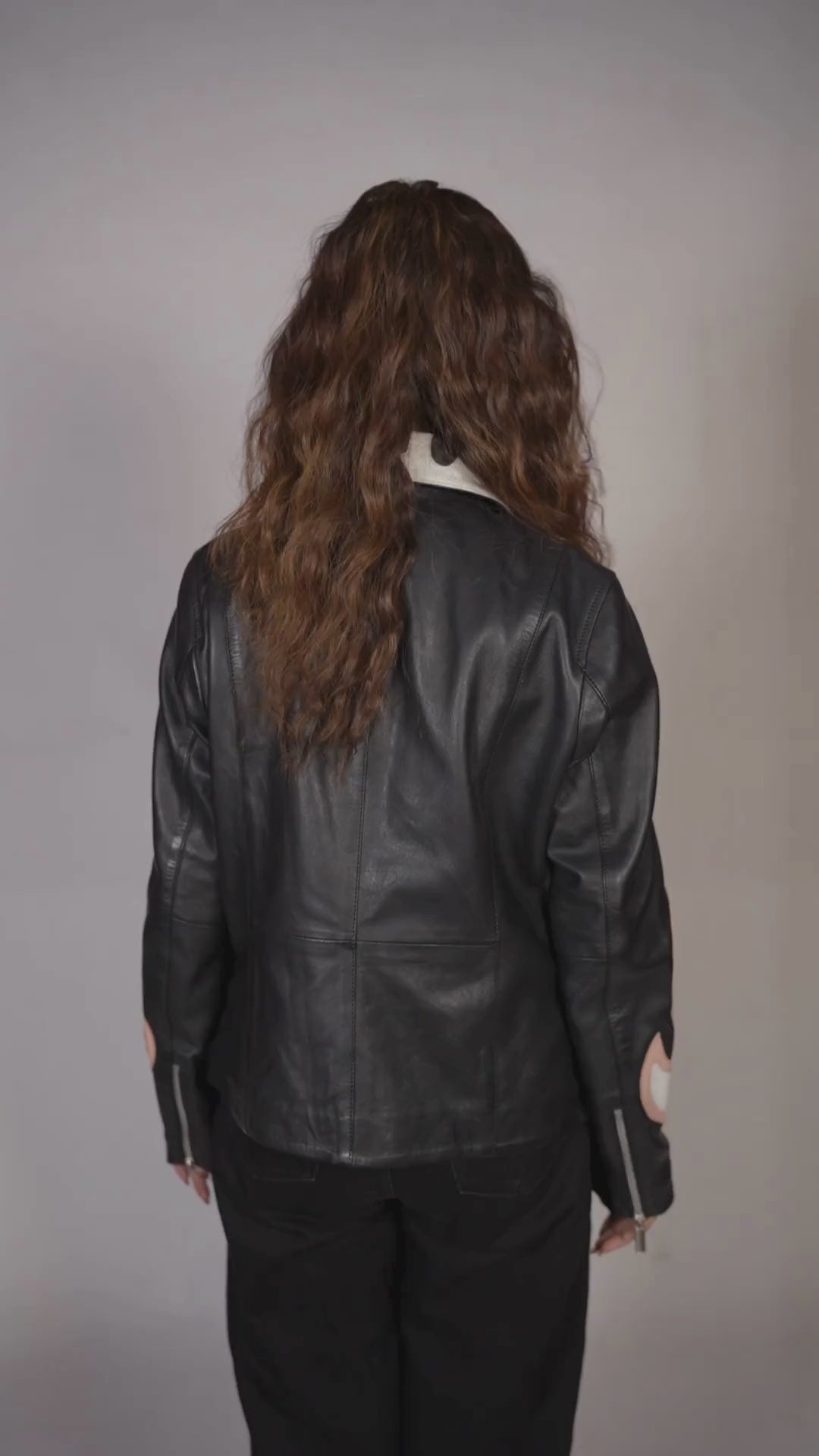 Black Flame Lambskin Casual Leather Shirt Jacket | Ladies Moto Jackets